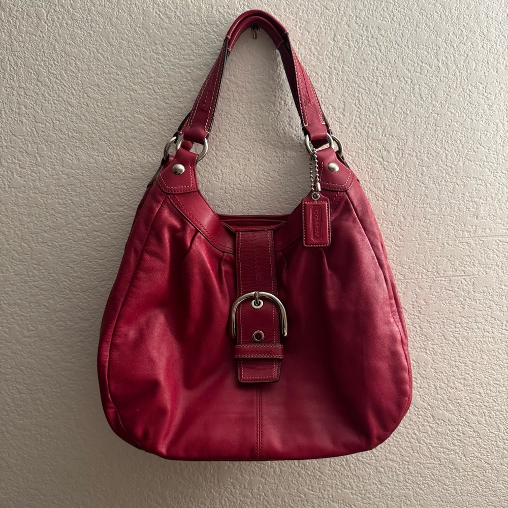SOLD • Coach Hobo Shoulder Bag (Large) • Red